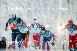 24.11.2023, Ruka, Finland (FIN): Lucas Chanavat (FRA), Ben Ogden (USA), (l-r)  - FIS world cup cross-country, individual sprint, Ruka (FIN). www.nordicfocus.com. © Modica/NordicFocus. Every downloaded picture is fee-liable.
