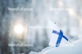 24.11.2023, Ruka, Finland (FIN): Flag of Finland - FIS world cup cross-country, individual sprint, Ruka (FIN). www.nordicfocus.com. © Modica/NordicFocus. Every downloaded picture is fee-liable.