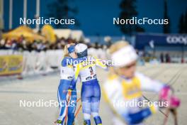 24.11.2023, Ruka, Finland (FIN): Jasmi Joensuu (FIN), Emma Ribom (SWE), (l-r)  - FIS world cup cross-country, individual sprint, Ruka (FIN). www.nordicfocus.com. © Modica/NordicFocus. Every downloaded picture is fee-liable.