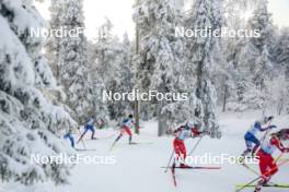 26.11.2023, Ruka, Finland (FIN): Katerina Janatova (CZE), Kristin Austgulen Fosnaes (NOR), Novie Mccabe (USA), (l-r)  - FIS world cup cross-country, mass, Ruka (FIN). www.nordicfocus.com. © Modica/NordicFocus. Every downloaded picture is fee-liable.