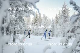 26.11.2023, Ruka, Finland (FIN): Lisa Lohmann (GER), Anne Kyllonen (FIN), Anja Mandeljc (SLO), (l-r)  - FIS world cup cross-country, mass, Ruka (FIN). www.nordicfocus.com. © Modica/NordicFocus. Every downloaded picture is fee-liable.