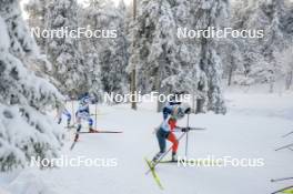 26.11.2023, Ruka, Finland (FIN): Juliette Ducordeau (FRA), Katherine Stewart-Jones (CAN), (l-r)  - FIS world cup cross-country, mass, Ruka (FIN). www.nordicfocus.com. © Modica/NordicFocus. Every downloaded picture is fee-liable.