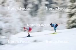 26.11.2023, Ruka, Finland (FIN): Nadine Faehndrich (SUI), Rebecca Immonen (FIN), (l-r)  - FIS world cup cross-country, mass, Ruka (FIN). www.nordicfocus.com. © Modica/NordicFocus. Every downloaded picture is fee-liable.