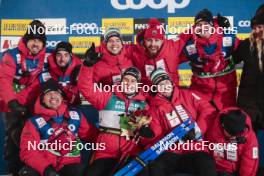 26.11.2023, Ruka, Finland (FIN): Michal Novak (CZE) with his Team - FIS world cup cross-country, mass, Ruka (FIN). www.nordicfocus.com. © Modica/NordicFocus. Every downloaded picture is fee-liable.