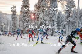 26.11.2023, Ruka, Finland (FIN): Didrik Toenseth (NOR), Johan Haeggstroem (SWE), (l-r)  - FIS world cup cross-country, mass, Ruka (FIN). www.nordicfocus.com. © Modica/NordicFocus. Every downloaded picture is fee-liable.