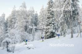 26.11.2023, Ruka, Finland (FIN): Anja Mandeljc (SLO), Lisa Lohmann (GER), Emmi Lamsa (FIN), (l-r)  - FIS world cup cross-country, mass, Ruka (FIN). www.nordicfocus.com. © Modica/NordicFocus. Every downloaded picture is fee-liable.