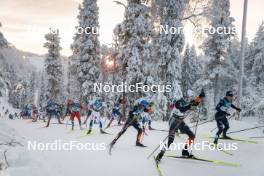 26.11.2023, Ruka, Finland (FIN): Lucas Boegl (GER), Florian Notz (GER), (l-r)  - FIS world cup cross-country, mass, Ruka (FIN). www.nordicfocus.com. © Modica/NordicFocus. Every downloaded picture is fee-liable.