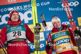 26.11.2023, Ruka, Finland (FIN): Jan Thomas Jenssen (NOR), Harald Oestberg Amundsen (NOR), (l-r)  - FIS world cup cross-country, mass, Ruka (FIN). www.nordicfocus.com. © Modica/NordicFocus. Every downloaded picture is fee-liable.