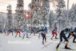 26.11.2023, Ruka, Finland (FIN): Johan Haeggstroem (SWE), Lucas Boegl (GER), (l-r)  - FIS world cup cross-country, mass, Ruka (FIN). www.nordicfocus.com. © Modica/NordicFocus. Every downloaded picture is fee-liable.