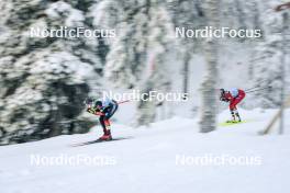 26.11.2023, Ruka, Finland (FIN): Victoria Carl (GER), Heidi Weng (NOR), (l-r)  - FIS world cup cross-country, mass, Ruka (FIN). www.nordicfocus.com. © Modica/NordicFocus. Every downloaded picture is fee-liable.