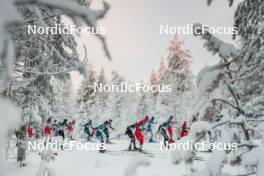 26.11.2023, Ruka, Finland (FIN): Naoto Baba (JPN), Ben Ogden (USA), Jan Thomas Jenssen (NOR), (l-r)  - FIS world cup cross-country, mass, Ruka (FIN). www.nordicfocus.com. © Modica/NordicFocus. Every downloaded picture is fee-liable.