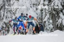 26.11.2023, Ruka, Finland (FIN): Kaarel Kasper Korge (EST), Qiang Wang (CHN), (l-r)  - FIS world cup cross-country, mass, Ruka (FIN). www.nordicfocus.com. © Modica/NordicFocus. Every downloaded picture is fee-liable.