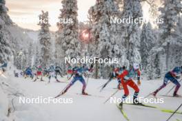 26.11.2023, Ruka, Finland (FIN): Gus Schumacher (USA), Didrik Toenseth (NOR), (l-r)  - FIS world cup cross-country, mass, Ruka (FIN). www.nordicfocus.com. © Modica/NordicFocus. Every downloaded picture is fee-liable.