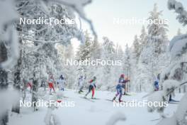 26.11.2023, Ruka, Finland (FIN): Linn Svahn (SWE), Katherine Stewart-Jones (CAN), Rosie Brennan (USA), (l-r)  - FIS world cup cross-country, mass, Ruka (FIN). www.nordicfocus.com. © Modica/NordicFocus. Every downloaded picture is fee-liable.