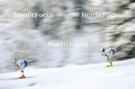 26.11.2023, Ruka, Finland (FIN): Jonna Sundling (SWE), Moa Lundgren (SWE), (l-r)  - FIS world cup cross-country, mass, Ruka (FIN). www.nordicfocus.com. © Modica/NordicFocus. Every downloaded picture is fee-liable.
