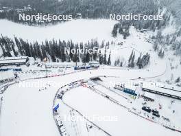 23.11.2023, Ruka, Finland (FIN): Mixed Zone - Aerial View   - FIS world cup cross-country, training, Ruka (FIN). www.nordicfocus.com. © Modica/NordicFocus. Every downloaded picture is fee-liable.