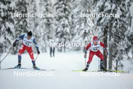 02.12.2023, Gaellivare, Sweden (SWE): Michal Novak (CZE), Iver Tildheim Andersen (NOR), (l-r)  - FIS world cup cross-country, 10km, Gaellivare (SWE). www.nordicfocus.com. © Modica/NordicFocus. Every downloaded picture is fee-liable.