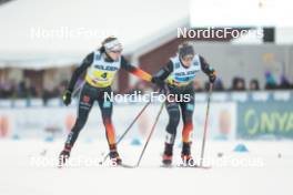 03.12.2023, Gaellivare, Sweden (SWE): Pia Fink (GER), Victoria Carl (GER), (l-r)  - FIS world cup cross-country, relay, Gaellivare (SWE). www.nordicfocus.com. © Modica/NordicFocus. Every downloaded picture is fee-liable.