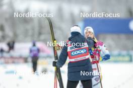 03.12.2023, Gaellivare, Sweden (SWE): Moa Lundgren (SWE), Moa Ilar (SWE), (l-r)  - FIS world cup cross-country, relay, Gaellivare (SWE). www.nordicfocus.com. © Modica/NordicFocus. Every downloaded picture is fee-liable.