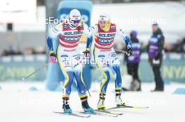 03.12.2023, Gaellivare, Sweden (SWE): Moa Ilar (SWE), Ebba Andersson (SWE), (l-r)  - FIS world cup cross-country, relay, Gaellivare (SWE). www.nordicfocus.com. © Modica/NordicFocus. Every downloaded picture is fee-liable.