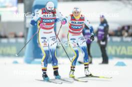 03.12.2023, Gaellivare, Sweden (SWE): Moa Ilar (SWE), Ebba Andersson (SWE), (l-r)  - FIS world cup cross-country, relay, Gaellivare (SWE). www.nordicfocus.com. © Modica/NordicFocus. Every downloaded picture is fee-liable.