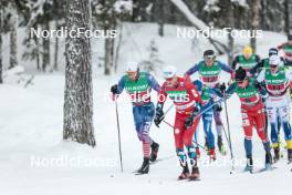 03.12.2023, Gaellivare, Sweden (SWE): Ben Ogden (USA), Paal Golberg (NOR), Michal Novak (CZE), (l-r)  - FIS world cup cross-country, relay, Gaellivare (SWE). www.nordicfocus.com. © Modica/NordicFocus. Every downloaded picture is fee-liable.