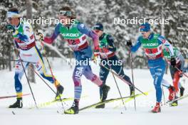 03.12.2023, Gaellivare, Sweden (SWE): Luke Jager (USA), Lauri Lepisto (FIN), (l-r)  - FIS world cup cross-country, relay, Gaellivare (SWE). www.nordicfocus.com. © Modica/NordicFocus. Every downloaded picture is fee-liable.