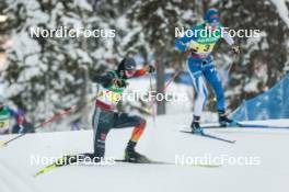 03.12.2023, Gaellivare, Sweden (SWE): Friedrich Moch (GER), Remi Lindholm (FIN), (l-r)  - FIS world cup cross-country, relay, Gaellivare (SWE). www.nordicfocus.com. © Modica/NordicFocus. Every downloaded picture is fee-liable.