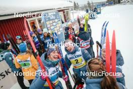 03.12.2023, Gaellivare, Sweden (SWE): Julia Kern (USA), Sophia Laukli (USA), (l-r)  - FIS world cup cross-country, relay, Gaellivare (SWE). www.nordicfocus.com. © Modica/NordicFocus. Every downloaded picture is fee-liable.
