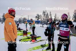 01.12.2023, Gaellivare, Sweden (SWE): Sophie Krehl (GER), Katharina Sauerbrei (GER), (l-r)  - FIS world cup cross-country, training, Gaellivare (SWE). www.nordicfocus.com. © Modica/NordicFocus. Every downloaded picture is fee-liable.