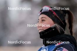 01.12.2023, Gaellivare, Sweden (SWE): Lauren Jortberg (USA) - FIS world cup cross-country, training, Gaellivare (SWE). www.nordicfocus.com. © Modica/NordicFocus. Every downloaded picture is fee-liable.