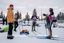 01.12.2023, Gaellivare, Sweden (SWE): Coletta Rydzeck (GER), Laura Gimmler (GER), (l-r)  - FIS world cup cross-country, training, Gaellivare (SWE). www.nordicfocus.com. © Modica/NordicFocus. Every downloaded picture is fee-liable.