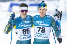 10.12.2023, Oestersund, Sweden (SWE): Fedele De Campo (AUS), Seve De Campo (AUS), (l-r)  - FIS world cup cross-country, 10km, Oestersund (SWE). www.nordicfocus.com. © Modica/NordicFocus. Every downloaded picture is fee-liable.