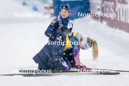 10.12.2023, Oestersund, Sweden (SWE): Flora Dolci (FRA), Jessie Diggins (USA), (l-r)  - FIS world cup cross-country, 10km, Oestersund (SWE). www.nordicfocus.com. © Modica/NordicFocus. Every downloaded picture is fee-liable.