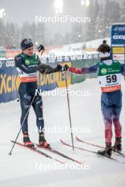 09.12.2023, Oestersund, Sweden (SWE): Elia Barp (ITA), Will Koch (USA), (l-r)  - FIS world cup cross-country, individual sprint, Oestersund (SWE). www.nordicfocus.com. © Proserpio/NordicFocus. Every downloaded picture is fee-liable.