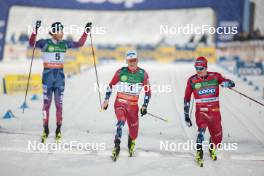 09.12.2023, Oestersund, Sweden (SWE): Johannes Hoesflot Klaebo (NOR), Erik Valnes (NOR), (l-r)  - FIS world cup cross-country, individual sprint, Oestersund (SWE). www.nordicfocus.com. © Modica/NordicFocus. Every downloaded picture is fee-liable.