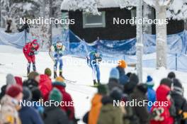 09.12.2023, Oestersund, Sweden (SWE): Erik Valnes (NOR), Edvin Anger (SWE), Iivo Niskanen (FIN), (l-r)  - FIS world cup cross-country, individual sprint, Oestersund (SWE). www.nordicfocus.com. © Modica/NordicFocus. Every downloaded picture is fee-liable.
