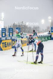09.12.2023, Oestersund, Sweden (SWE): Edvin Anger (SWE), Lucas Chanavat (FRA), (l-r)  - FIS world cup cross-country, individual sprint, Oestersund (SWE). www.nordicfocus.com. © Proserpio/NordicFocus. Every downloaded picture is fee-liable.