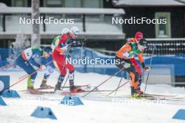 09.12.2023, Oestersund, Sweden (SWE): Miha Simenc (SLO), Paal Golberg (NOR), (l-r)  - FIS world cup cross-country, individual sprint, Oestersund (SWE). www.nordicfocus.com. © Modica/NordicFocus. Every downloaded picture is fee-liable.