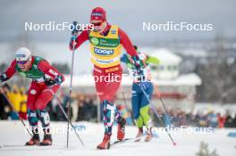 09.12.2023, Oestersund, Sweden (SWE): Paal Golberg (NOR), Harald Oestberg Amundsen (NOR), (l-r)  - FIS world cup cross-country, individual sprint, Oestersund (SWE). www.nordicfocus.com. © Modica/NordicFocus. Every downloaded picture is fee-liable.