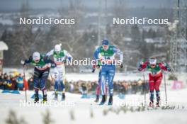 09.12.2023, Oestersund, Sweden (SWE): Lucas Chanavat (FRA), Niilo Moilanen (FIN), Matz William Jenssen (NOR), (l-r)  - FIS world cup cross-country, individual sprint, Oestersund (SWE). www.nordicfocus.com. © Modica/NordicFocus. Every downloaded picture is fee-liable.
