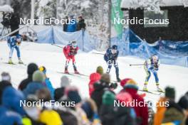 09.12.2023, Oestersund, Sweden (SWE): Lotta Udnes Weng (NOR), Caterina Ganz (ITA), Ebba Andersson (SWE), (l-r)  - FIS world cup cross-country, individual sprint, Oestersund (SWE). www.nordicfocus.com. © Modica/NordicFocus. Every downloaded picture is fee-liable.