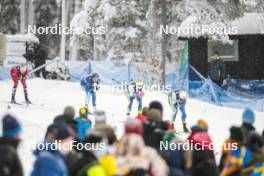 09.12.2023, Oestersund, Sweden (SWE): Anne Kyllonen (FIN), Frida Karlsson (SWE), Linn Svahn (SWE), (l-r)  - FIS world cup cross-country, individual sprint, Oestersund (SWE). www.nordicfocus.com. © Modica/NordicFocus. Every downloaded picture is fee-liable.