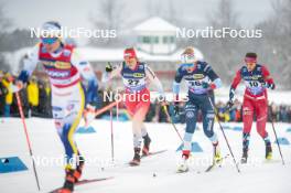 09.12.2023, Oestersund, Sweden (SWE): Desiree Steiner (SUI), Ingrid Hallquist (SWE), Kristine Stavaas Skistad (NOR), (l-r)  - FIS world cup cross-country, individual sprint, Oestersund (SWE). www.nordicfocus.com. © Modica/NordicFocus. Every downloaded picture is fee-liable.