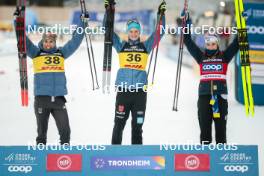 17.12.2023, Trondheim, Norway (NOR): Rosie Brennan (USA), Victoria Carl (GER), Ebba Andersson (SWE), (l-r) - FIS world cup cross-country, 10km, Trondheim (NOR). www.nordicfocus.com. © Modica/NordicFocus. Every downloaded picture is fee-liable.