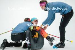 17.12.2023, Trondheim, Norway (NOR): Coletta Rydzek (GER), Victoria Carl (GER), Sofie Krehl (GER), (l-r)  - FIS world cup cross-country, 10km, Trondheim (NOR). www.nordicfocus.com. © Modica/NordicFocus. Every downloaded picture is fee-liable.