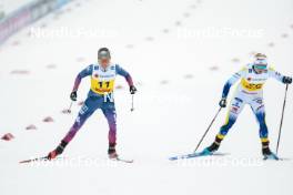 15.12.2023, Trondheim, Norway (NOR): Rosie Brennan (USA), Maja Dahlqvist (SWE), (l-r)  - FIS world cup cross-country, individual sprint, Trondheim (NOR). www.nordicfocus.com. © Modica/NordicFocus. Every downloaded picture is fee-liable.