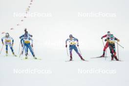 15.12.2023, Trondheim, Norway (NOR): Moa Lundgren (SWE), Hilla Niemela (FIN), Jasmin Kahara (FIN), Julia Kern (USA), Victoria Carl (GER), Lotta Udnes Weng (NOR), (l-r)  - FIS world cup cross-country, individual sprint, Trondheim (NOR). www.nordicfocus.com. © Modica/NordicFocus. Every downloaded picture is fee-liable.