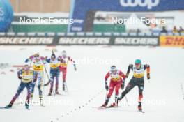 15.12.2023, Trondheim, Norway (NOR): Jessie Diggins (USA), Frida Karlsson (SWE), Lotta Udnes Weng (NOR), Victoria Carl (GER), (l-r)  - FIS world cup cross-country, individual sprint, Trondheim (NOR). www.nordicfocus.com. © Modica/NordicFocus. Every downloaded picture is fee-liable.