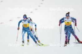15.12.2023, Trondheim, Norway (NOR): Jasmin Kahara (FIN), Julia Kern (USA), (l-r)  - FIS world cup cross-country, individual sprint, Trondheim (NOR). www.nordicfocus.com. © Modica/NordicFocus. Every downloaded picture is fee-liable.